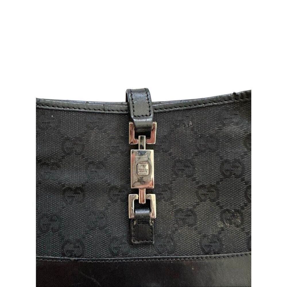 Gucci Jackie Black Shoulder Bag with silver piston lock Hardware - Picture 9 of 15